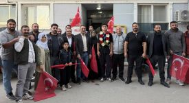 Balkan şampiyonu güreşçi Ahmet Çiftçi, zaferini Filistinli kardeşlerine armağan etti